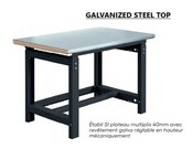 SI Heavy-Duty Workbench / Work Table, 1000 kg Capacity – Adjustable Height
