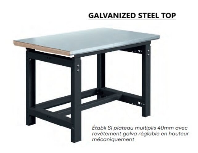 SI Heavy-Duty Workbench / Work Table, 1000 kg Capacity – Adjustable Height