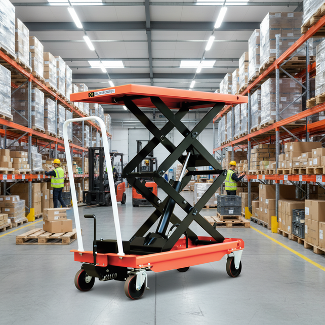 Mobile Lifting Table 1220x610, Capacity 680 Kg Max Lifting Height 1500 mm