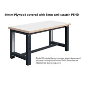 SI Workbench / Work Table, 300 kg Capacity – Electrical height adjustable