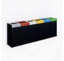 Triselect Waste Sorting Bins – 60L Steel Recycling Containers for Paper, Plastic, Glass & More