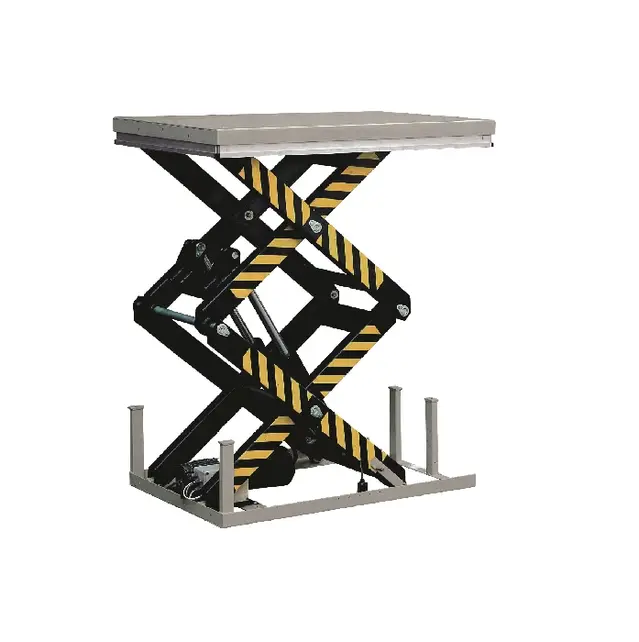 Stationary Electrical Lifting Table, 1700x1200 mm, 4 ton, with Double Scissors up to 2050 mm
