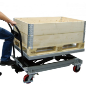 Mobile Lift Table 1200x800mm, EUR-pallet-sized platform, 500kg, Lifting Height 370–1150mm