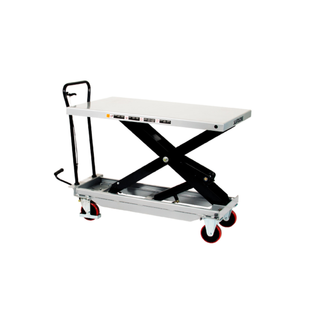 Mobile Lift Table 1200x800mm, EUR-pallet-sized platform, 500kg, Lifting Height 370–1150mm