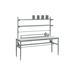 Packing Table L 2000x800mm Laminate | Height Adjustable Packing Table with Cutter & Rollers 300kg