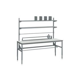 Packing Table L 1600x800mm Laminate | Height Adjustable Packing Table with Cutter & Rollers 300kg