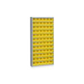 Bin Cabinet with 72 Plastic Bins | 2000mm Industrial Storage Cabinet, 5 Colors