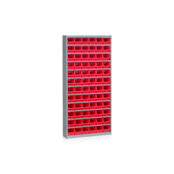 Bin Cabinet with 72 Plastic Bins | 2000mm Industrial Storage Cabinet, 5 Colors