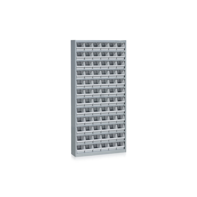 Bin Cabinet with 72 Plastic Bins | 2000mm Industrial Storage Cabinet, 5 Colors