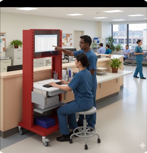 DIGIT Computer Station | Industrial Mobile Computer Workstation 200kg