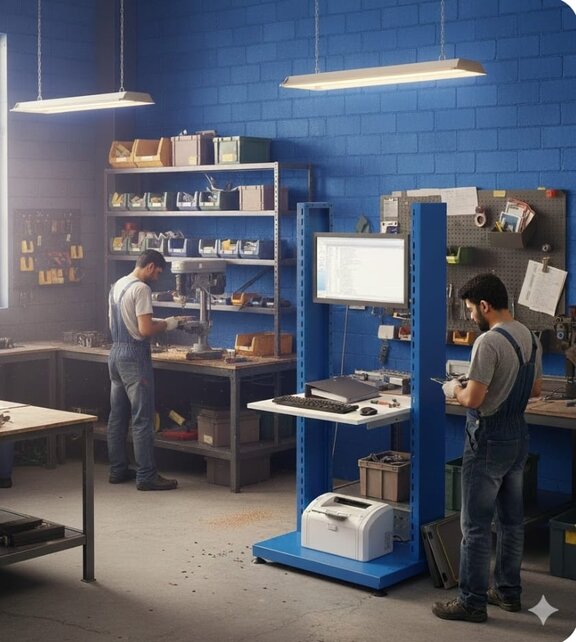 DIGIT Computer Station | Industrial Mobile Computer Workstation 200kg