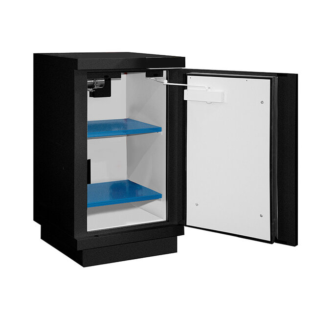 90-Minute Fire Resistant Lithium-Ion Battery Cabinet (Counter-Top), 1 Door, 2 Shelves — 1180 × 1137 × 670 mm