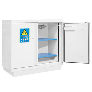 90-Min Fire Resistant Li-Ion Battery Cabinet (Counter-Top), 2 Doors, 2 Shelves — 1180 × 1137 × 670 mm