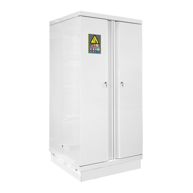 90-Minute Fire-Resistant Lithium-Ion Battery Storage & Charging Cabinet (2 Doors), 2080 × 905 × 903 mm