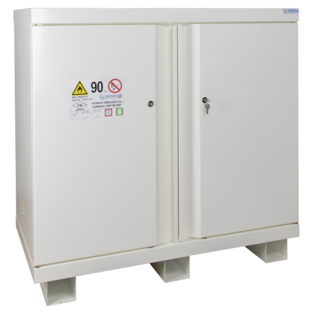 2-Door Working Cover Safety Cabinet Counter Height | Fire Rated 90 Minutes