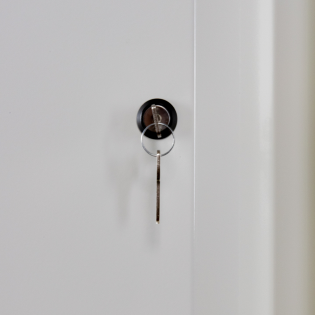 2-Door Working Cover Safety Cabinet Counter Height | Fire Rated 90 Minutes