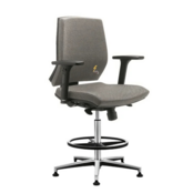 Ergonomic ESD -Certified Seating - With Footrest & Armrests