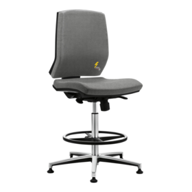 Ergonomic ESD -Certified Seating - With Footrest On Wheels