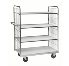 Flexible Shelf Trolley for order picking, 4 Shelves 300 kg Capacity
