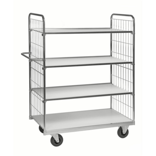 Flexible Shelf Trolley for order picking, 4 Shelves 300 kg Capacity