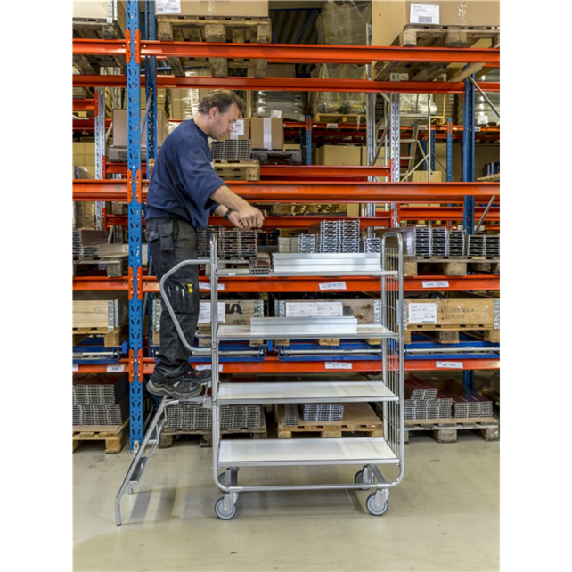 Serie 8000 Industrial 4-Shelf Trolley 250 kg