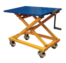 Spindle Mobile Crank Lift Table, 950×600 mm, Capacity 350 kg, Max Height 1050 mm