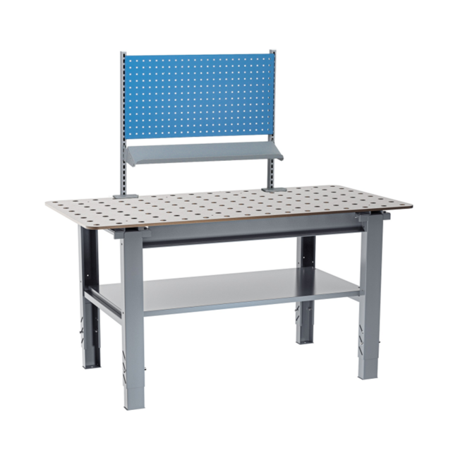 Height-Adjustable Welding Table 12 mm Steel Top, 28 mm Holes, 400 kg