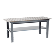 Height-Adjustable Welding Table 12 mm Steel Top, 28 mm Holes, 400 kg