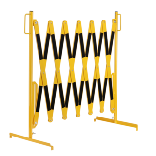 Expanding barrier 4 meters mobile 4000mm yellow/black