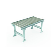 Gravity Box Roller Conveyor Set 1200x500 mm (Plastic Rollers) incl. Adjustable Support Leg 651–959 mm