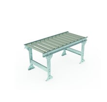Gravity Box Roller Conveyor Set 1200x500 mm (Plastic Rollers) incl. Adjustable Support Leg 651–959 mm
