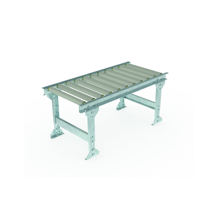 Gravity Box Roller Conveyor Set 1200x500 mm (Plastic Rollers) incl. Adjustable Support Leg 651–959 mm