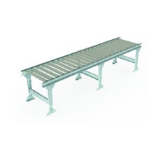 Gravity Box Roller Conveyor Set 2400x500 mm (Plastic Rollers) incl. Adjustable Support Leg 651–959 mm