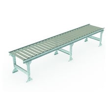 Gravity box roller conveyor 3000x500 mm (steel rollers) with adjustable leg supports 651–959 mm