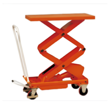 Double Scissor Lift Truck on Wheels - 800kg Capacity, Height up to 1410mm, Platform 1010x520mm
