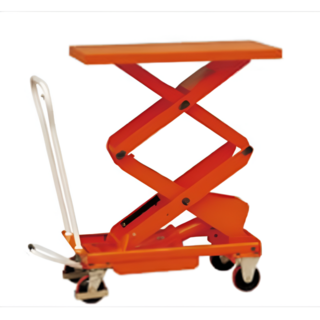 Double Scissor Lift Truck on Wheels - 800kg Capacity, Height up to 1410mm, Platform 1010x520mm