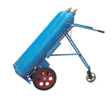 Gas Cylinder Trolley For Double Cylinders With Support Wheel