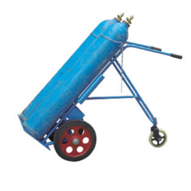 Gas Cylinder Trolley For Double Cylinders With Support Wheel