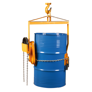 Vertical  210 L Steel Drum Lifter With Chain Loop
