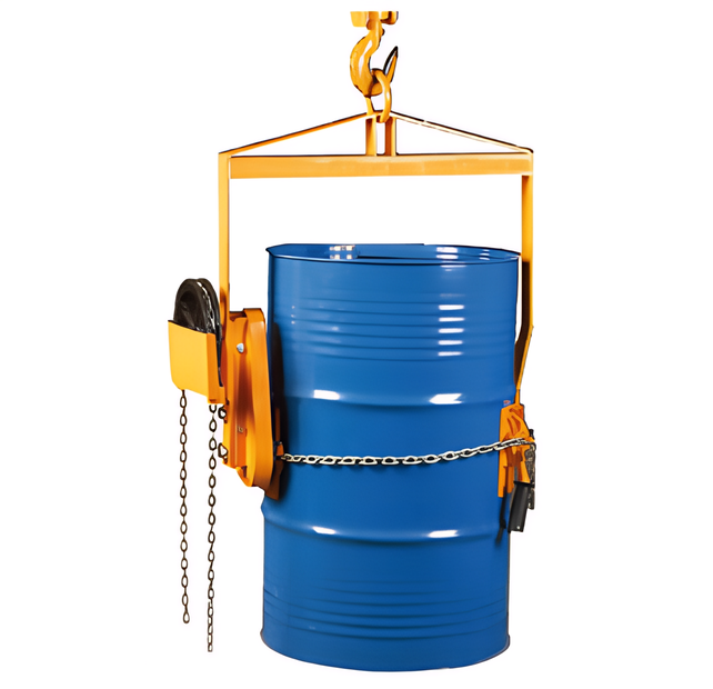 Vertical  210 L Steel Drum Lifter With Chain Loop