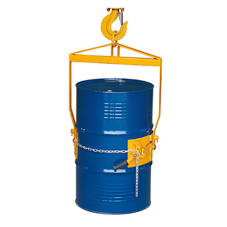 Vertical  210 L Steel Drum Lifter With Manual Rotation.