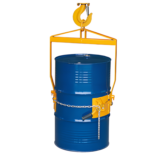 Vertical  210 L Steel Drum Lifter With Manual Rotation.