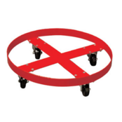 Steel Drum Dolly for 210L Drum  ⌀ 60cm 410 Kg - Red