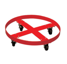 Steel Drum Dolly for 210L Drum  ⌀ 60cm 410 Kg - Red