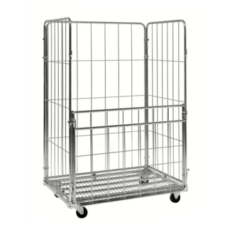 Maxi Steel Roll Container with 4 Sides Galvanized 1200x800x1800 mm