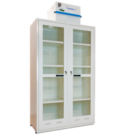 2-Glass-Door Tall Safety Cabinet with Filtration – 2 Compartments