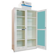 2-Glass-Door Tall Safety Cabinet with Filtration – 2 Compartments
