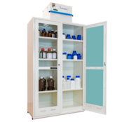 2-Glass-Door Tall Safety Cabinet with Filtration – 2 Compartments