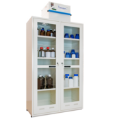 2-Glass-Door Tall Safety Cabinet with Filtration – 2 Compartments