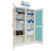 2-Glass-Door Tall Safety Cabinet with Filtration – 2 Compartments